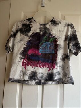 Goosebumps large women's cropped T Horrorland amusement park